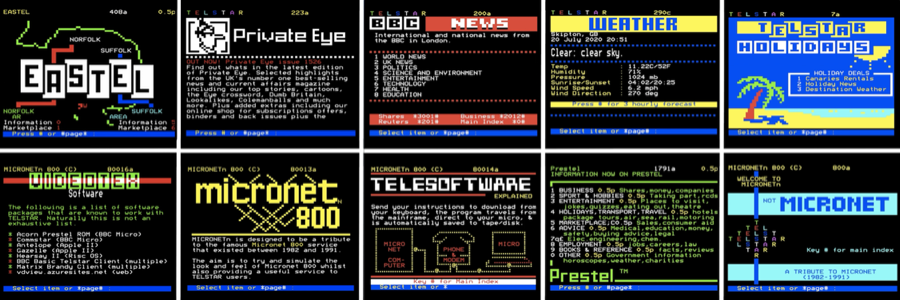 Frames from the Telstar Viewdata Service